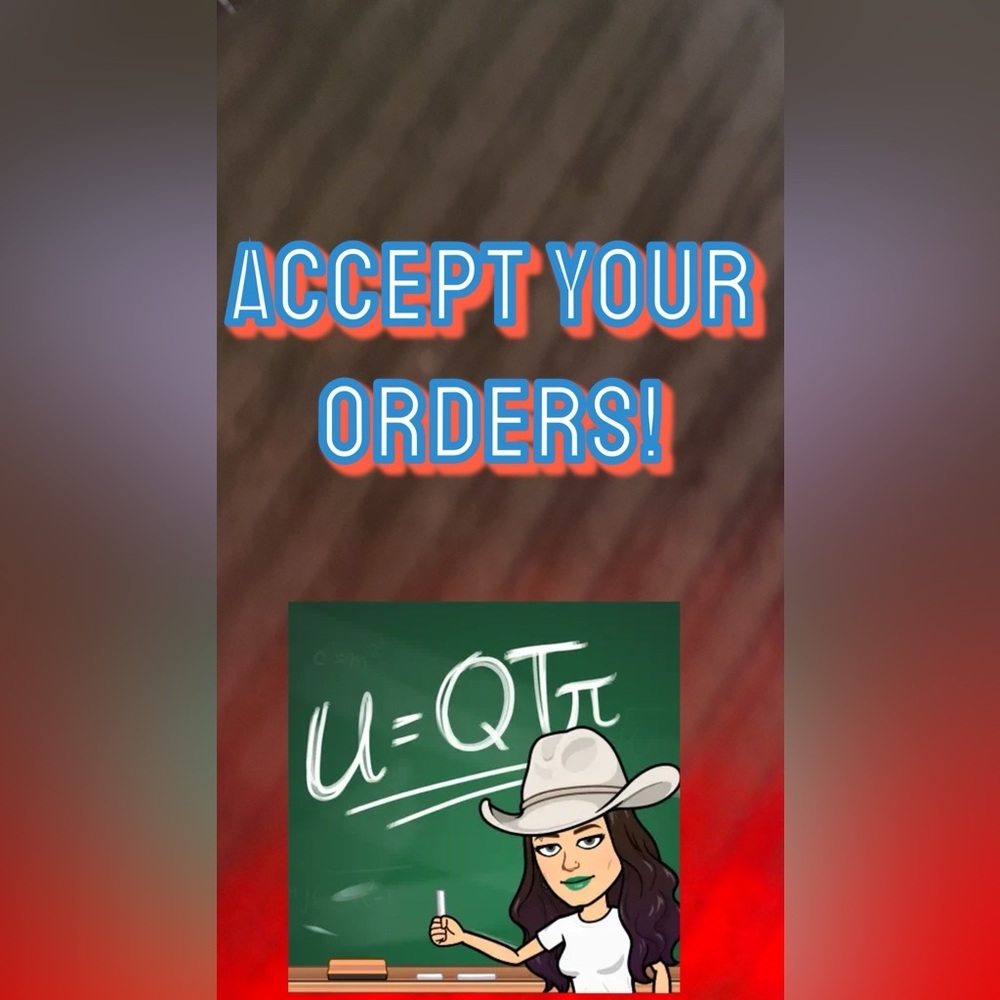 PLEASE ACCEPT YOUR ORDERS SO SELLERS CAN GET PAID RESPECTFULLY